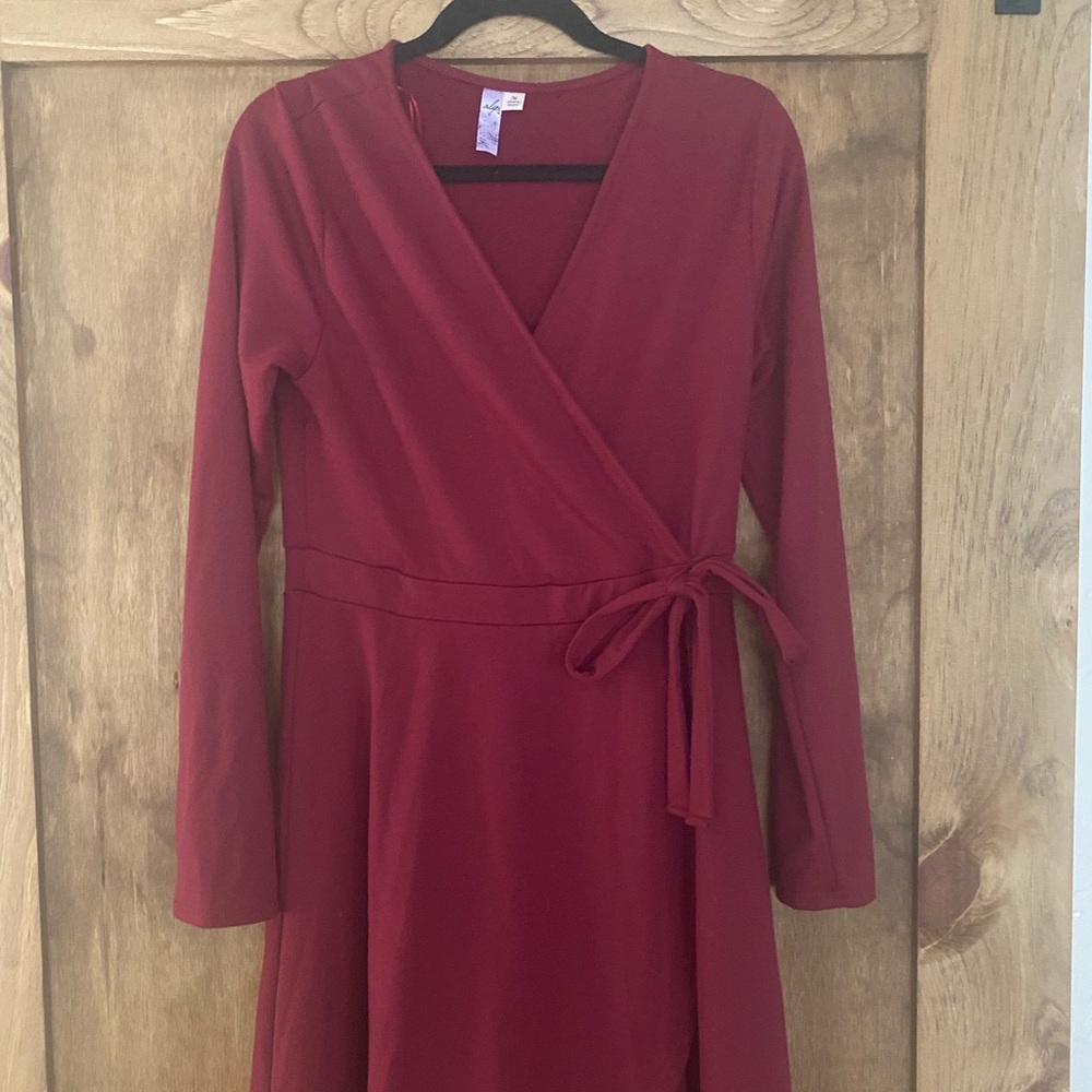 Long sleeve wrap dress